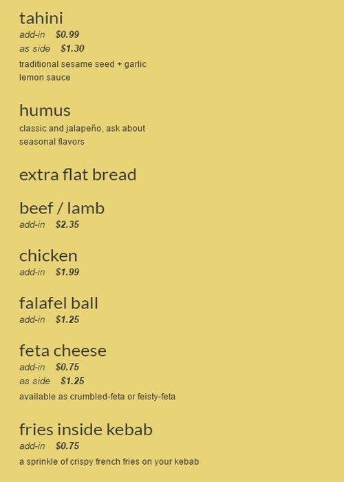 Carta de Kebabalicious