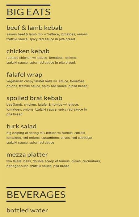 Carta de Kebabalicious