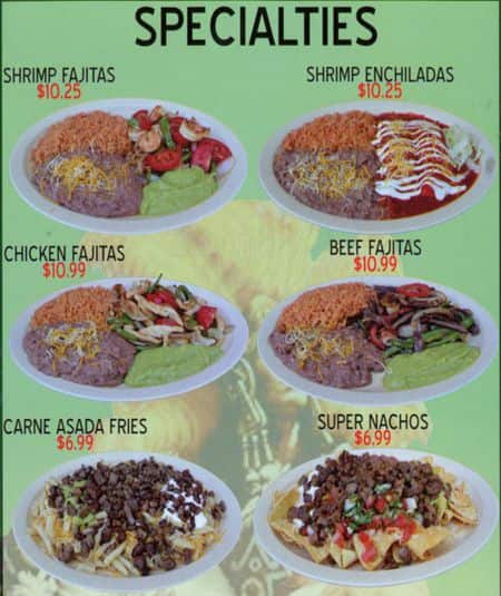 El Azteca Mexican Food меню.