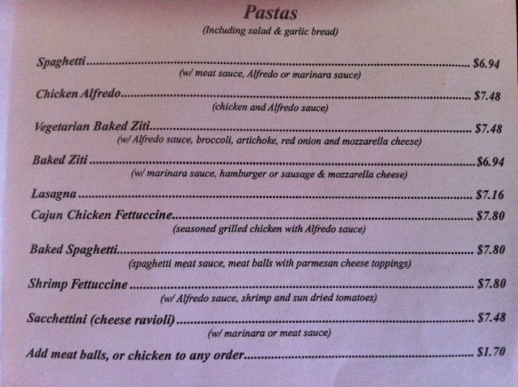 Menu at El Fredo Pizza pizzeria, Sioux City