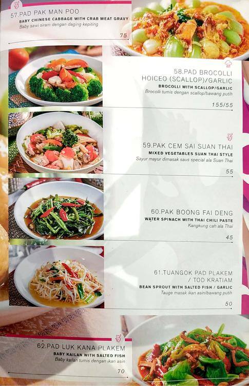 Suan Thai Menu Menu For Suan Thai Puri Indah Jakarta Suan Thai Menu Menu For Suan Thai Puri Indah Jakarta