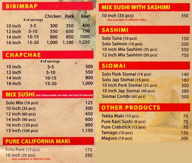 Gryn Wasabi Menu, Menu for Gryn Wasabi, Don Jose, Santa Rosa Zomato