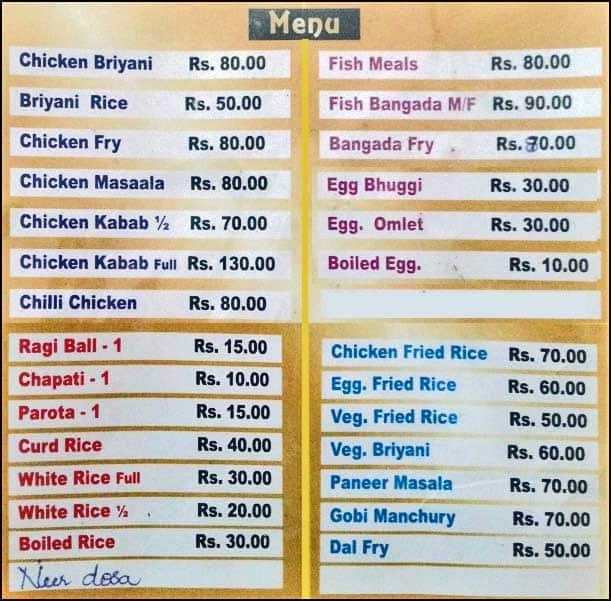 Menu at Hotel Fish Land, Bengaluru, 79