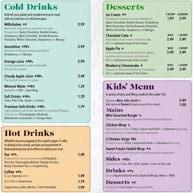 roosters drink menu