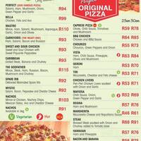 Pizza Perfect Menu Menu For Pizza Perfect Horizon View Roodepoort