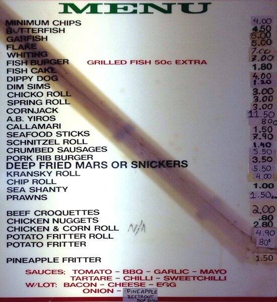 North Adelaide Burger Bar Menu Urbanspoon/Zomato