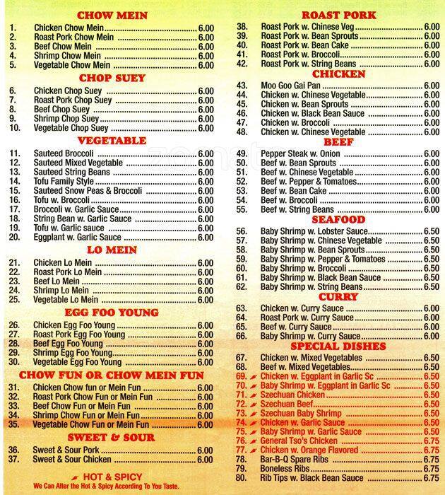 China Delight Menu, Menu for China Delight, Sunset Park, New York City