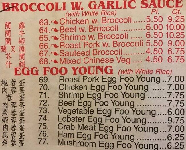 Ming Hui Restaurant Menu, Menu for Ming Hui Restaurant, Perth Amboy