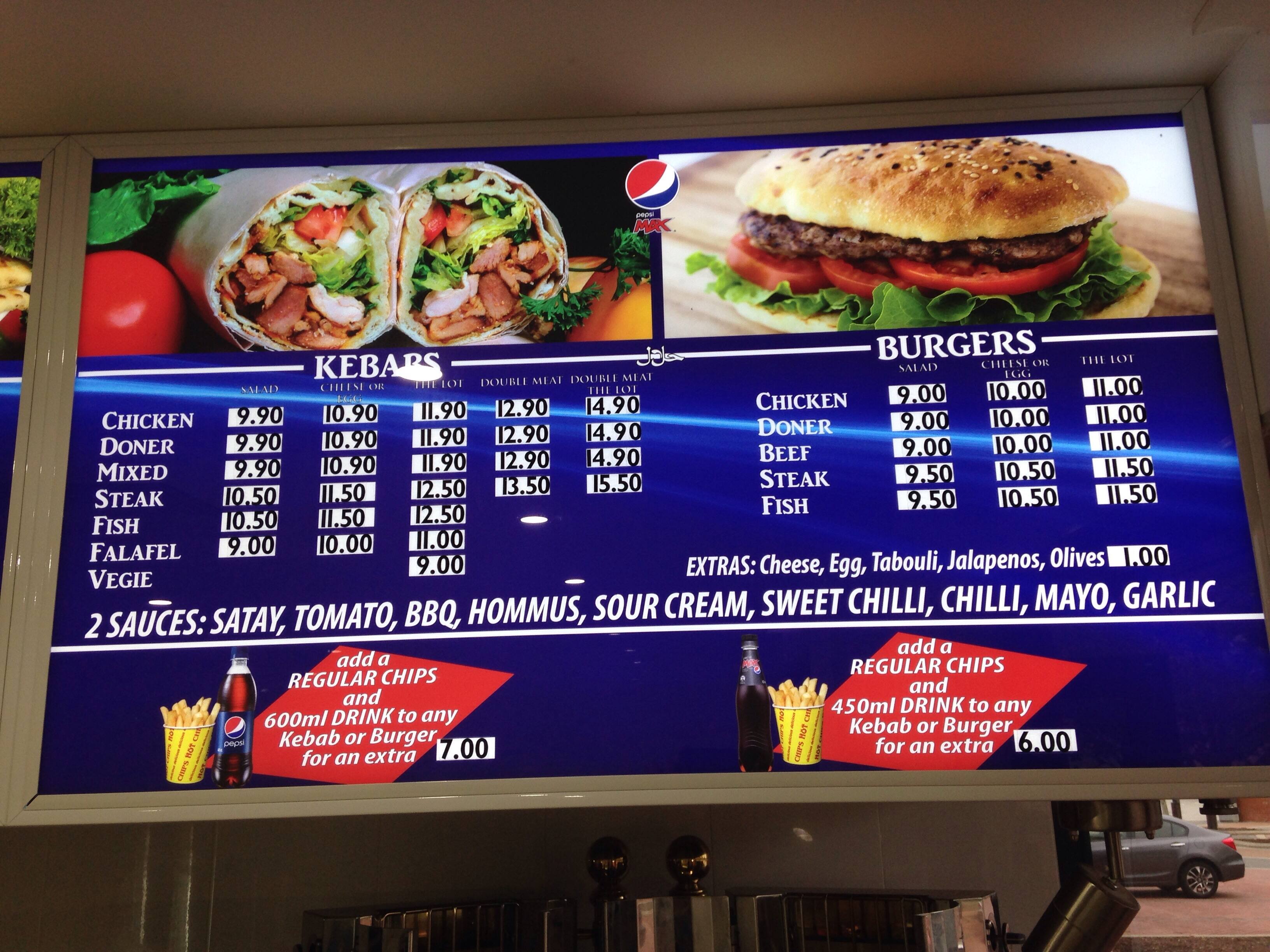 Rose Kebabs Menu, Menu for Rose Kebabs, Beeliar, Perth Urbanspoon/Zomato