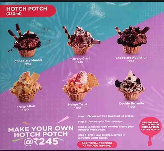 Menu of Havmor Havfunn Ice Cream, Ramapuram, Chennai