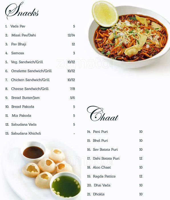 Vaishali's Bombay Bites Menu Zomato