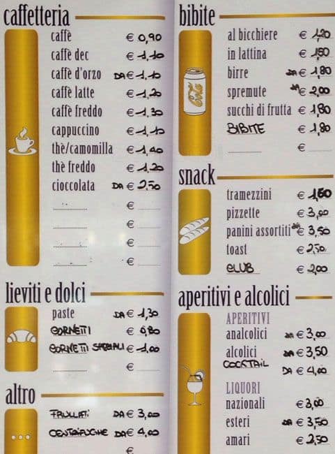 Menu di Gelateria - L' Artista del Gusto 
