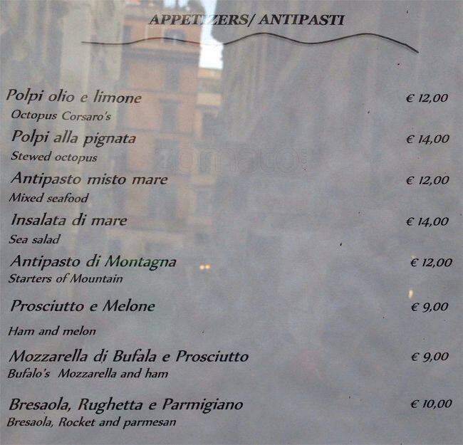 Menu di Il Corsaro 