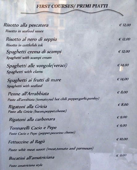 Menu di Il Corsaro 