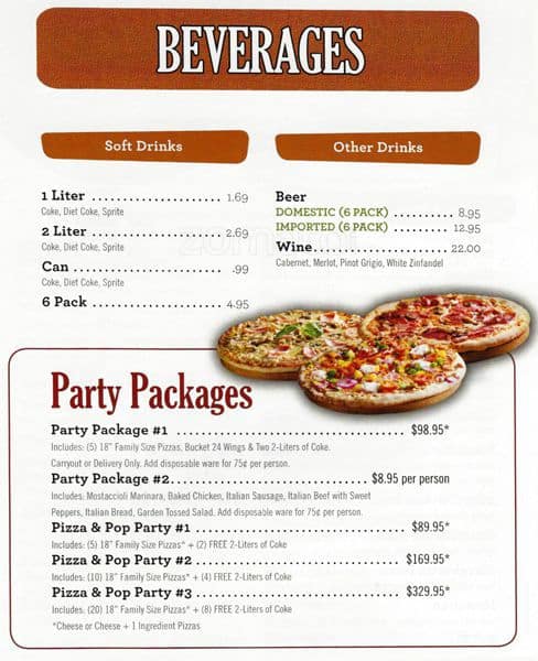 Carta de Suparossa Carryout & Delivery