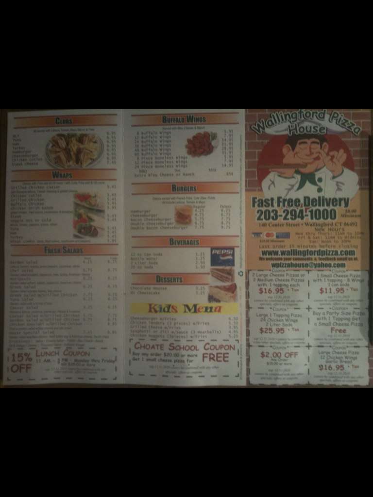 Wallingford Pizza LLC Menu, Menu for Wallingford Pizza LLC, Wallingford, New Haven Urbanspoon