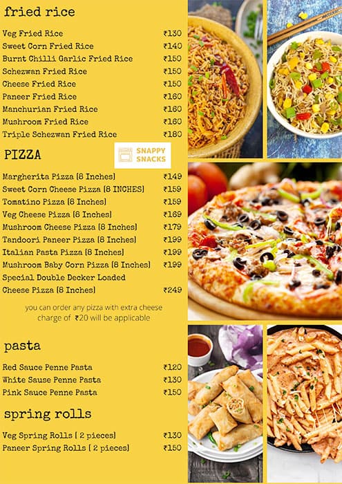 Ching's Chinese udaipur menu