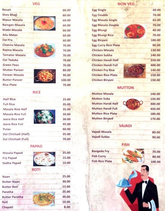 Hotel Udupi Restaurant Menu, Menu for Hotel Udupi Restaurant, Pimpri