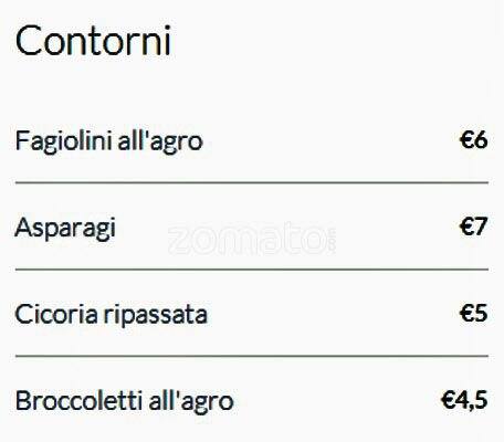 Menu de Il Focolare