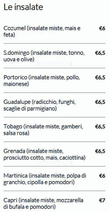 Menu de Il Focolare