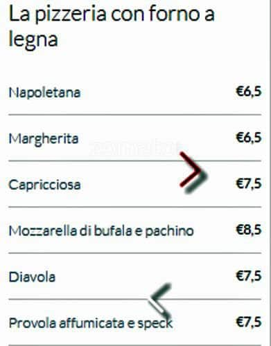 Menu de Il Focolare