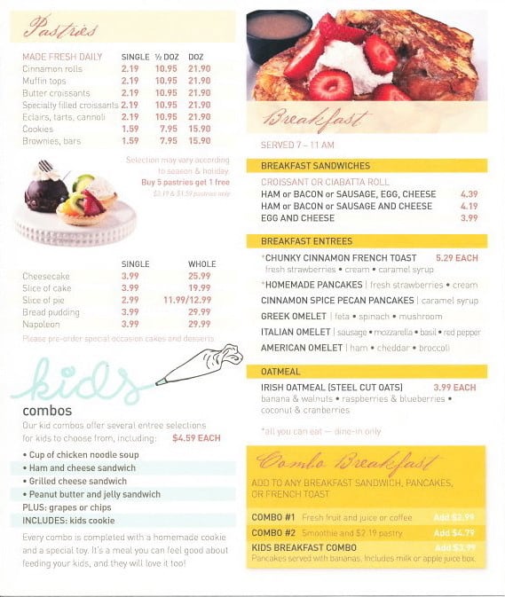 Menu at Kneaders Bakery, Gilbert, E Baseline Rd