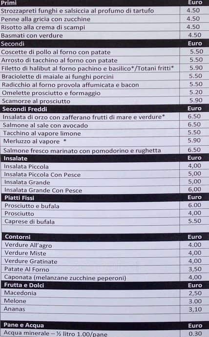 Menu di Il Lunch Roma 