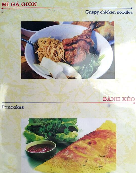 Bac 8 menu