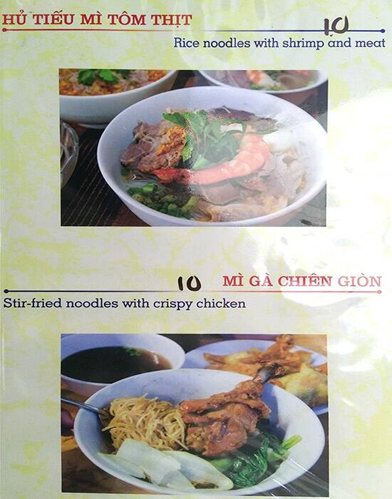 Bac 8 menu