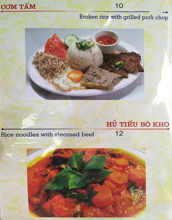 Bac 8 menu
