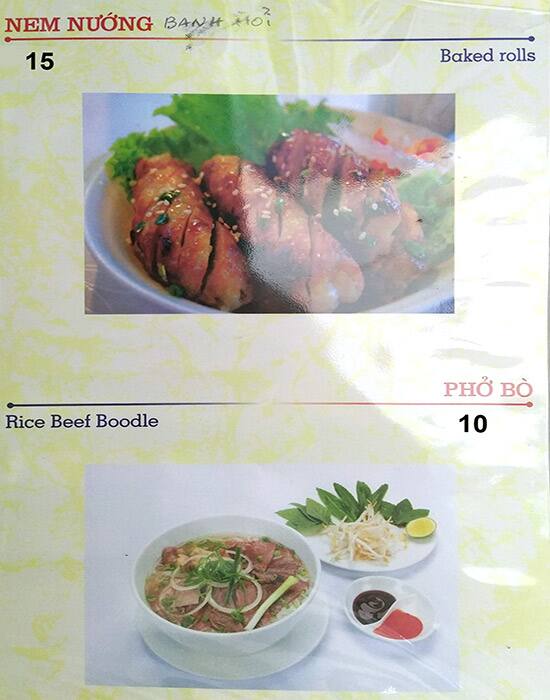 Bac 8 menu