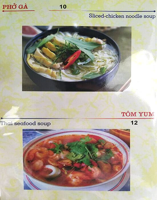 Bac 8 menu