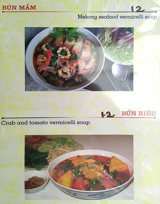 Bac 8 menu