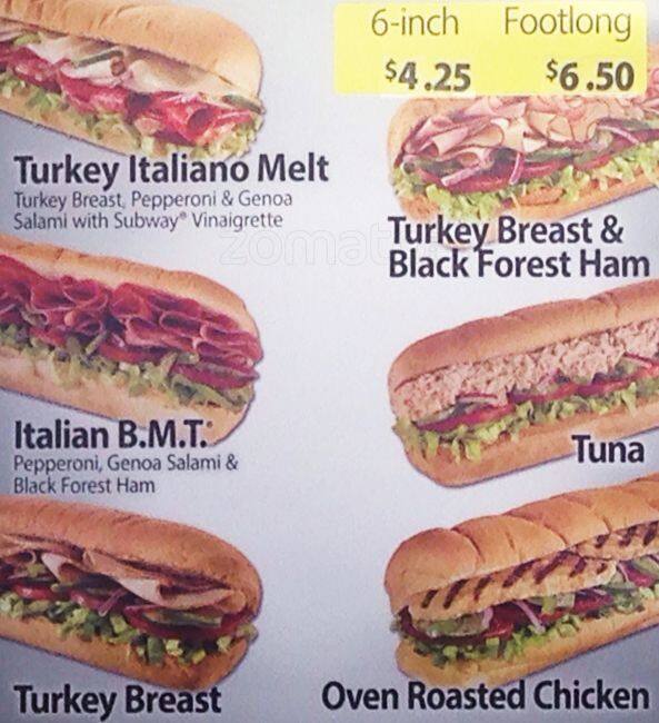 Carta de Subway