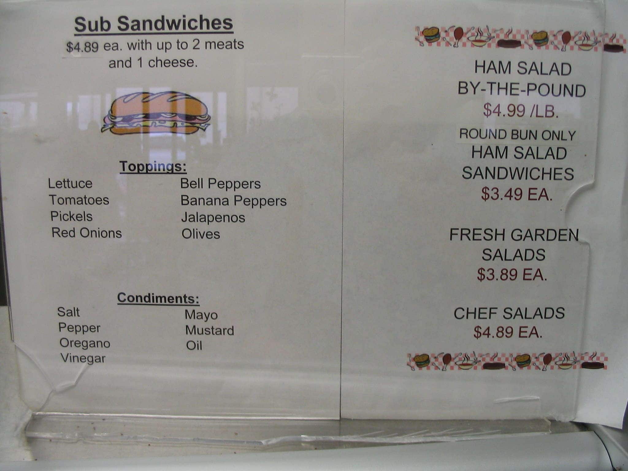 Granzin's Meat Market Menu Urbanspoon/Zomato