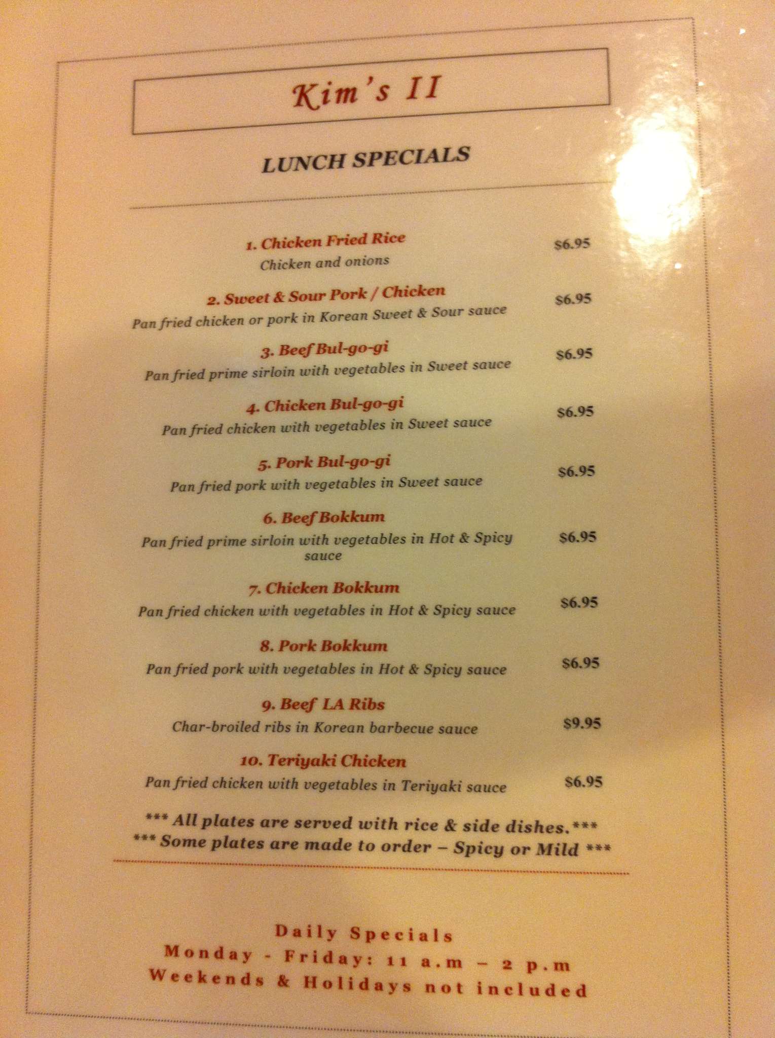 Menu At Kim s Korean Restaurant Fort Walton Beach 99 Eglin Pkwy NE