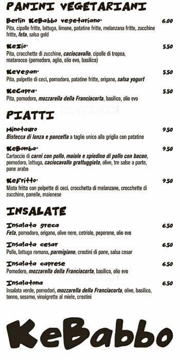 Menu di Kebabbo 