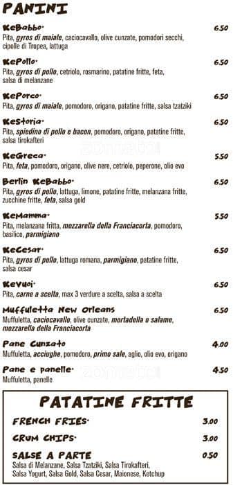 Menu di Kebabbo 