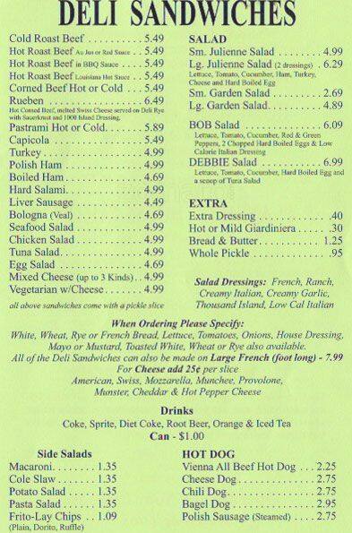 Mom & Dads Deli Menu, Menu for Mom & Dads Deli, Clearing, Chicago ...