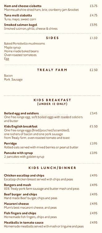 Bloom menu