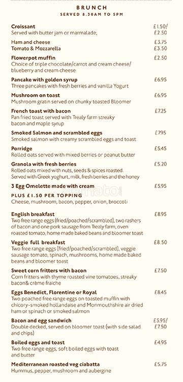 Bloom menu
