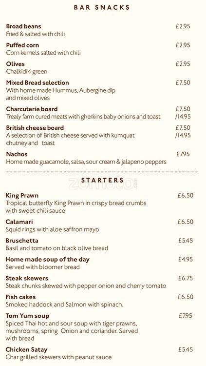 Bloom menu