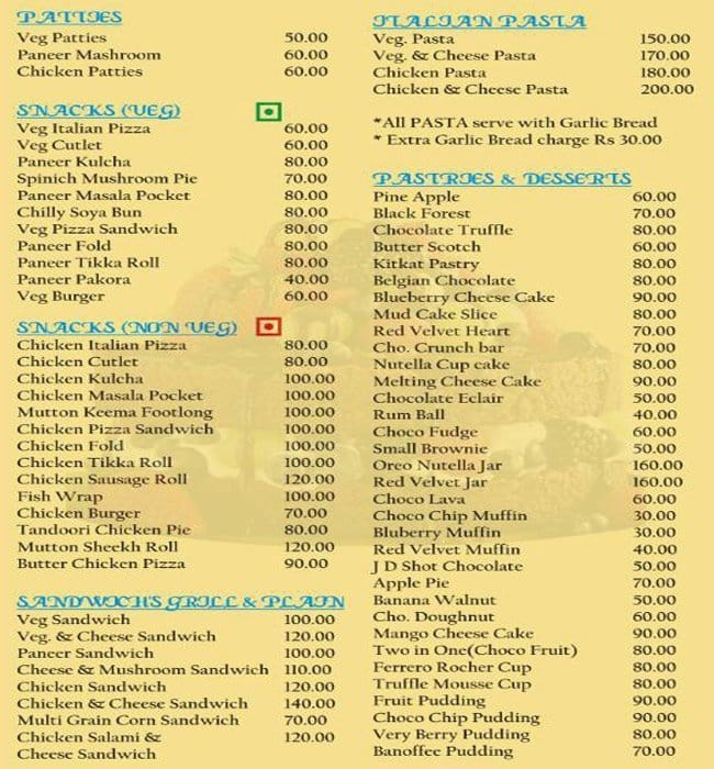 Cake Palace Menu, Menu for Cake Palace, South Extension 2, New Delhi Zomato