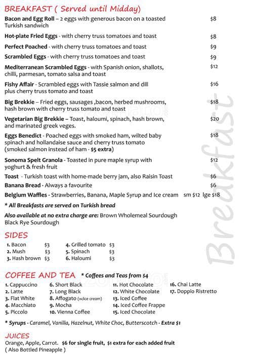 Adagio’s Restaurant Menu Urbanspoon/Zomato