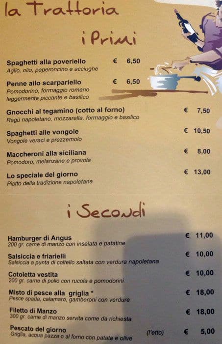Menu di Solo Pizza Cafè 