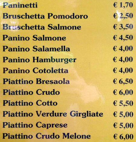 Menu di Il Baretto 