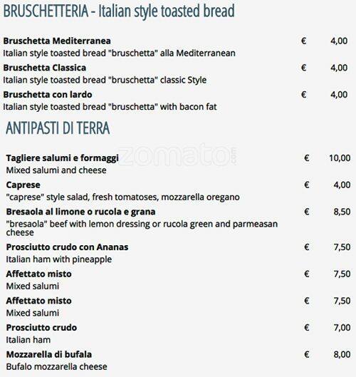 Menu di Marvivo 