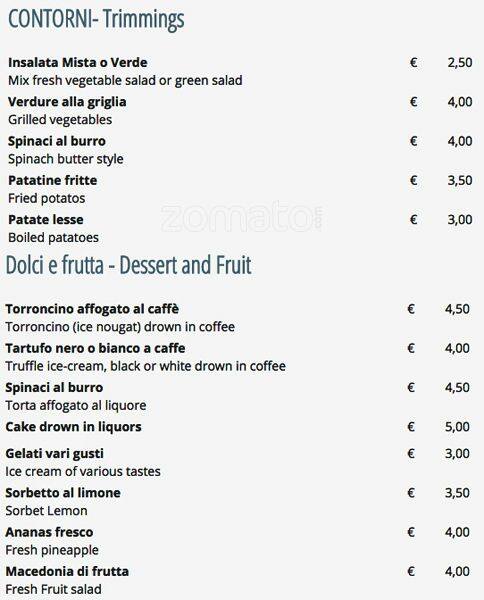 Menu di Marvivo 