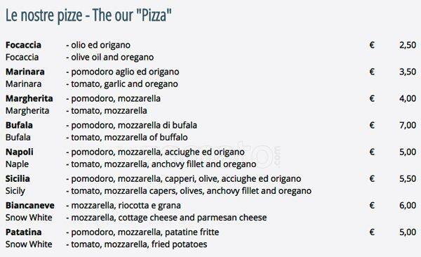 Menu di Marvivo 