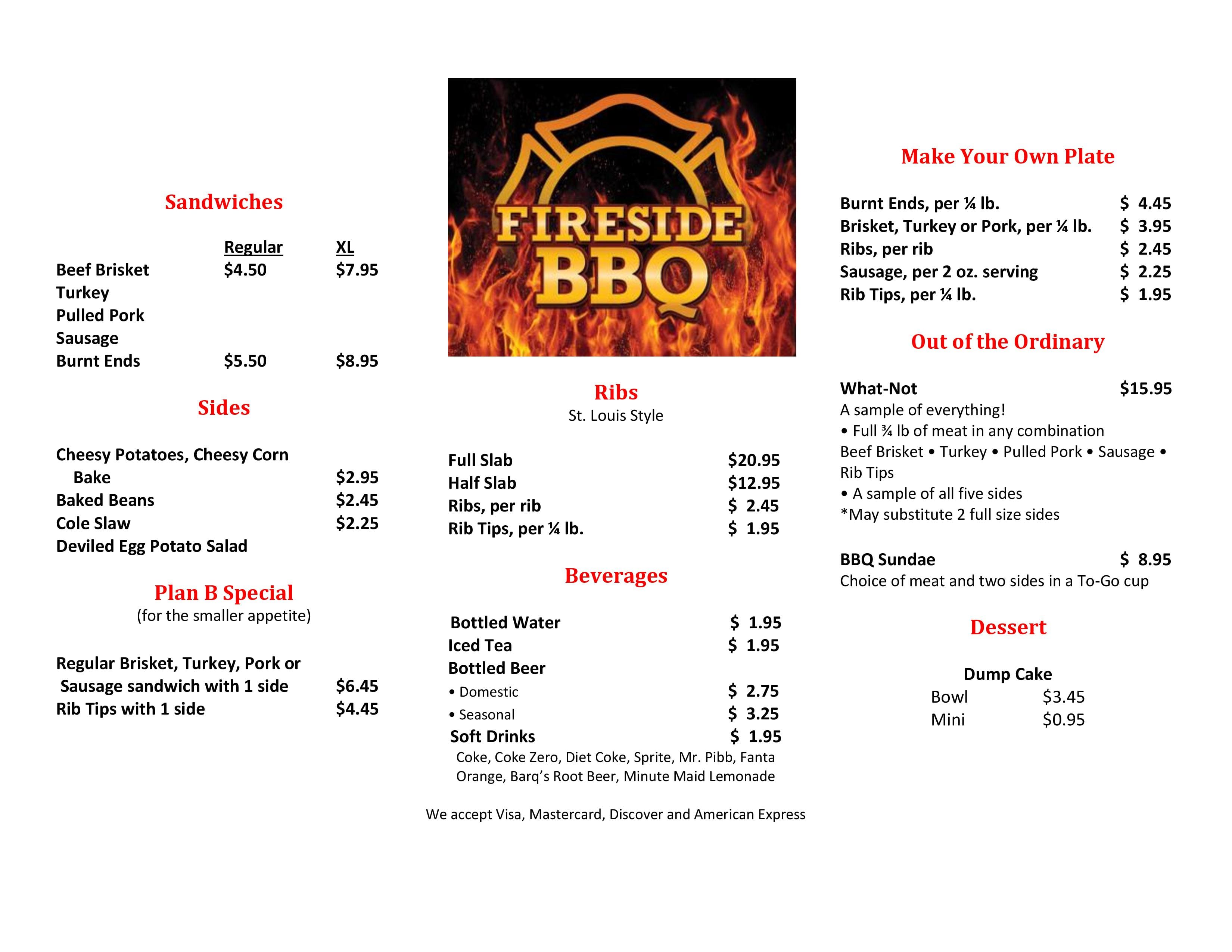 fireside restaurant menu wisconsin